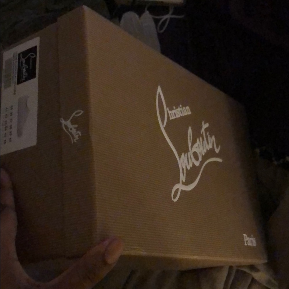 Christian Louboutin white sneakers worn once